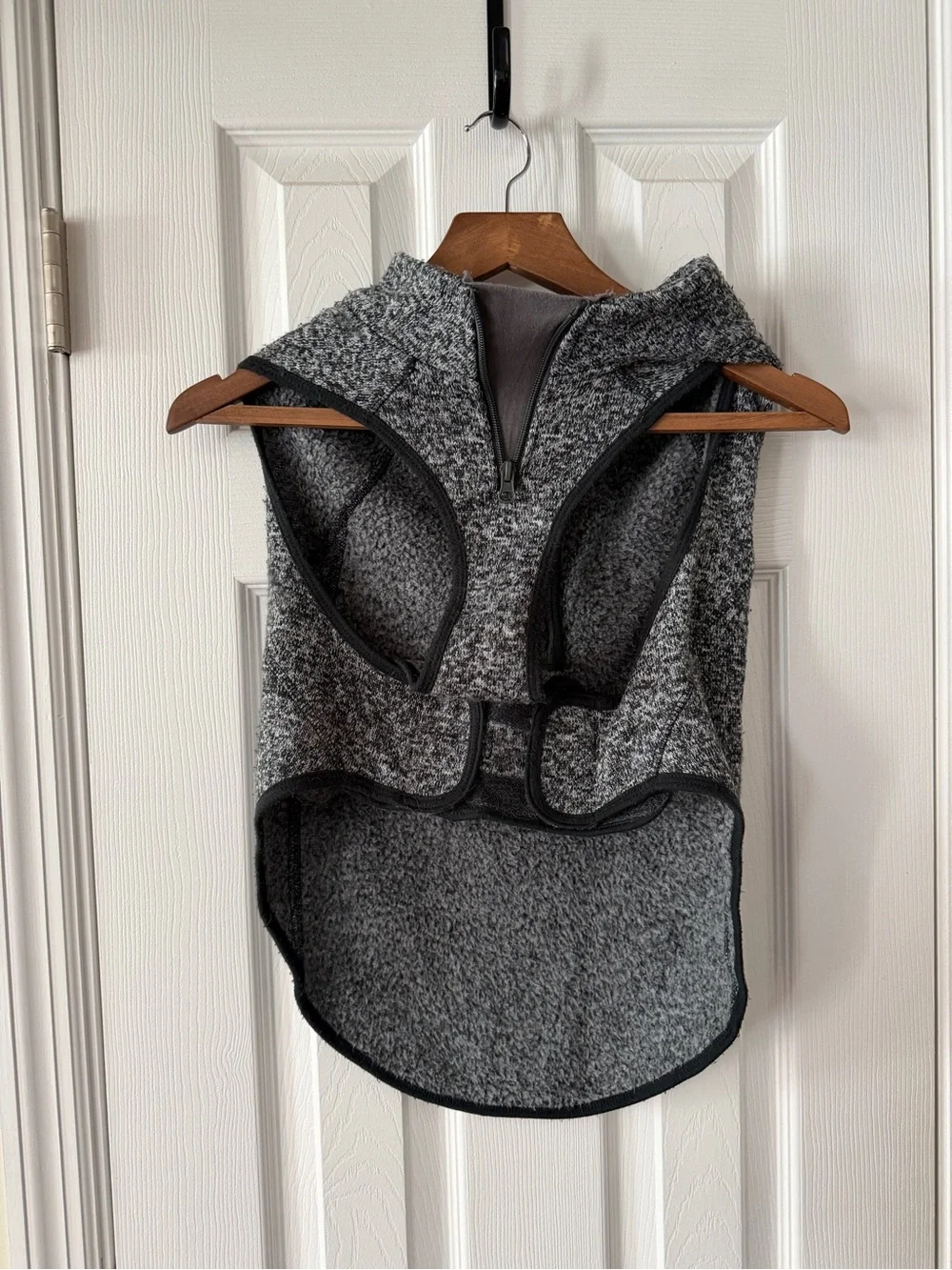 Kurgo Large Gray Marled Fleece Dog Jacket Reflective Zip Winter Coat